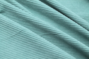 Tissu Velours Maille Côtelé Vert Jade -Au Mètre 2