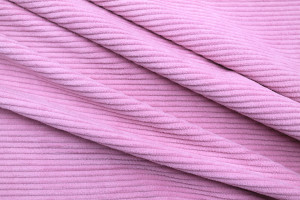 Tissu Velours Maille Côtelé Rose -Au Mètre 2