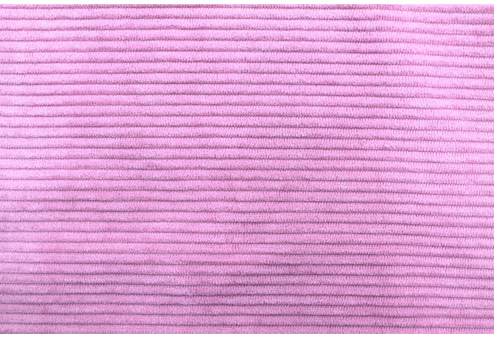 Tissu Velours Maille Côtelé Rose -Au Mètre