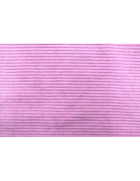 Tissu Velours Maille Côtelé Rose -Au Mètre