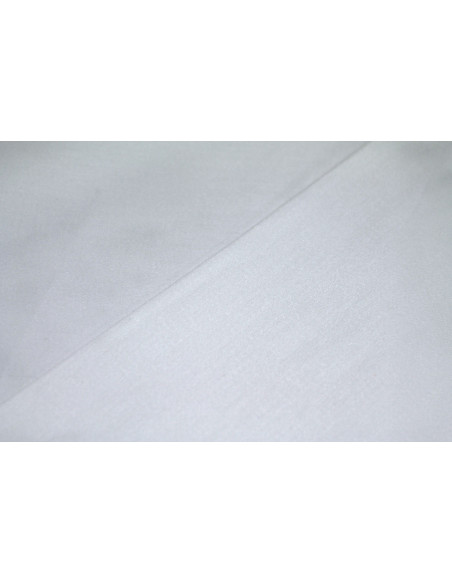 Tissu Satin de Coton Vegas Blanc Au Mètre