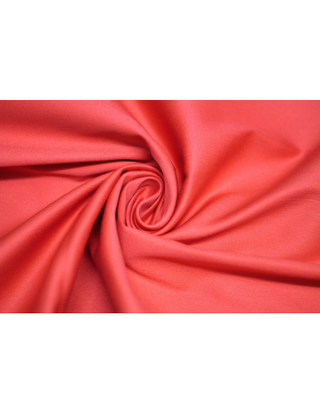 Tissu Satin de Coton Vegas Corail Au Mètre