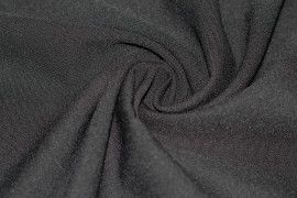 Tissu Burlington infroissable Uni Noir Coupon de 3 mètres