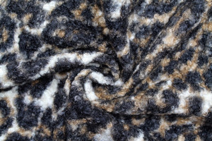 Tissu Tweed Bouclette Chloé Léopard -Au Mètre
