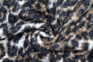 Tissu Tweed Bouclette Chloé Léopard -Au Mètre
