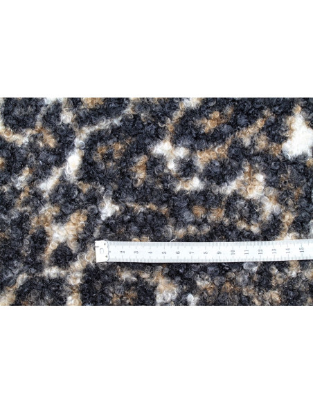 Tissu Tweed Bouclette Chloé Léopard -Au Mètre