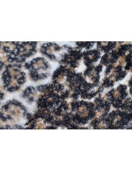 Tissu Tweed Bouclette Chloé Léopard -Au Mètre