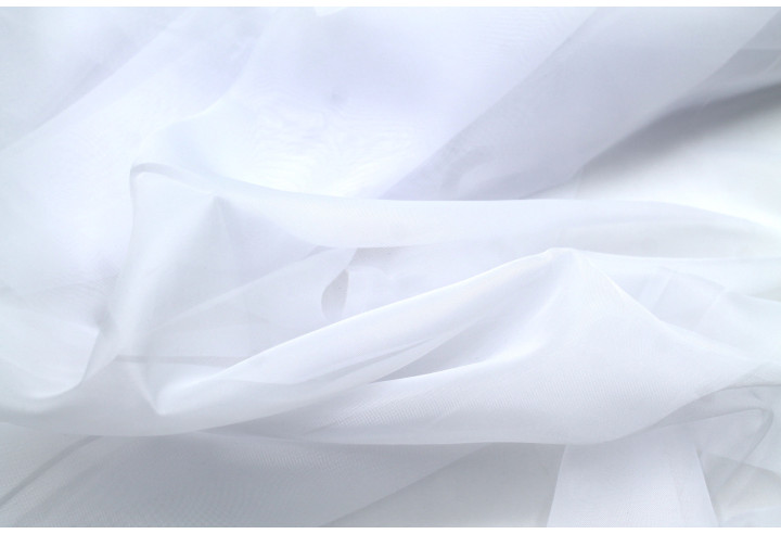 Tissu Voilage Mousseline Uni Blanc laize 300cm -Au Mètre