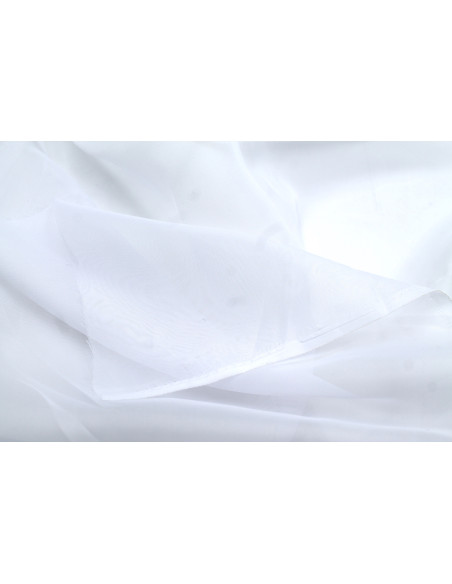 Tissu Voilage Mousseline Uni Blanc laize 300cm -Au Mètre