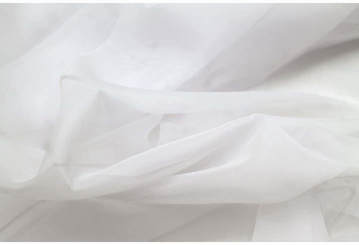 Tissu Voilage Mousseline Uni Blanc cassé laize 300cm -Au Mètre