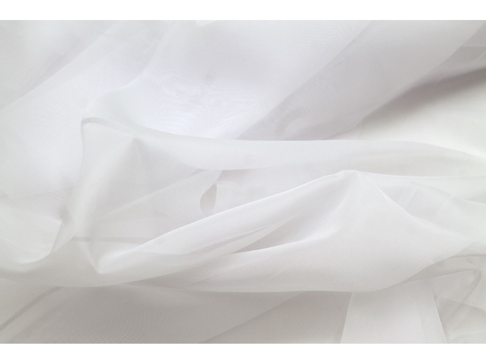 Tissu Voile Blanc Pur Uni - Largeur 120 Pouces (304 Cm), Vendu Au Mètre, Synthétique Léger