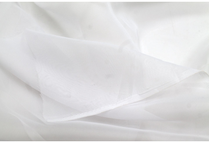Tissu Voilage Mousseline Uni Blanc cassé laize 300cm -Au Mètre