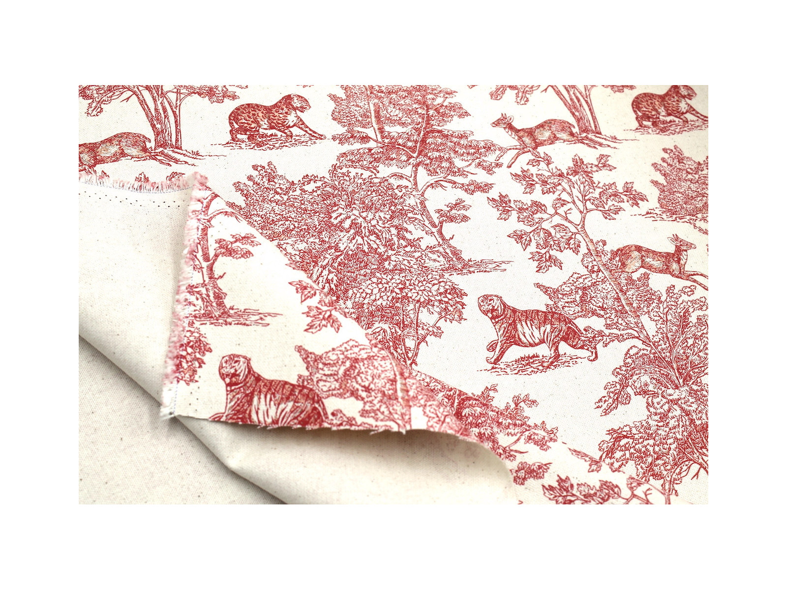 Tissu Toile De Jouy Imprimé Français - Coton 280 Cm De Large - Vendu Au Mètre - Neuf