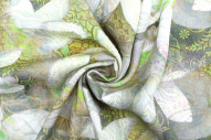 Tissu Gabardine Viscose Imprimé Fleur Étoile Jaune de Qualité, Tissu au mètre, Tissu pas cher - Alltissus.com