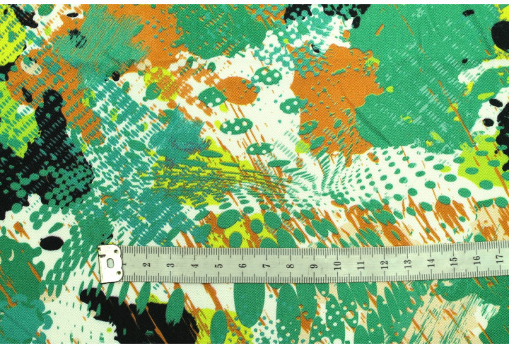 Tissu Gabardine Viscose Imprimé Graff Vert de Qualité, Tissu au mètre, Tissu pas cher - Alltissus.com