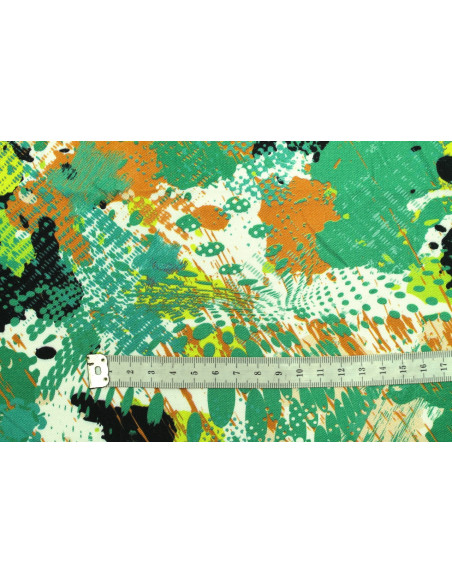Tissu Gabardine Viscose Imprimé Graff Vert de Qualité, Tissu au mètre, Tissu pas cher - Alltissus.com