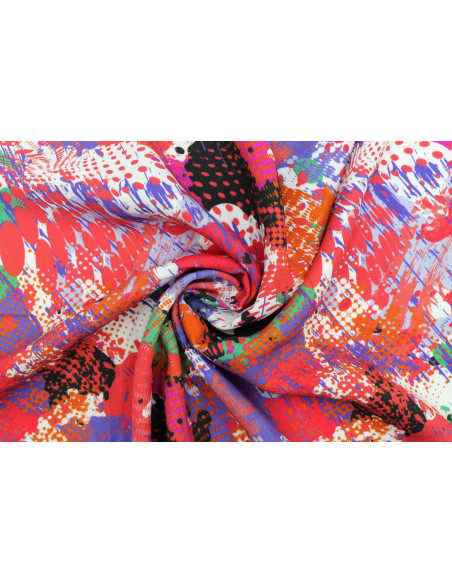 Tissu Gabardine Viscose Imprimé Graff Rouge de Qualité, Tissu au mètre, Tissu pas cher - Alltissus.com