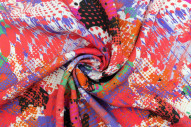 Tissu Gabardine Viscose Imprimé Graff Rouge de Qualité, Tissu au mètre, Tissu pas cher - Alltissus.com