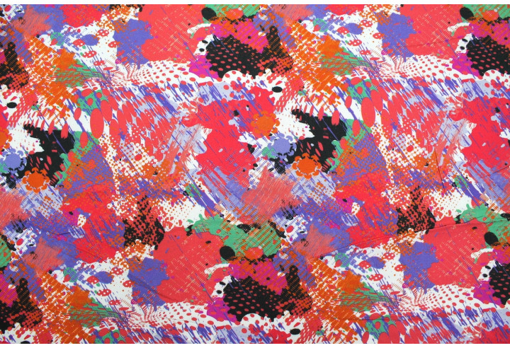 Tissu Gabardine Viscose Imprimé Graff Rouge de Qualité, Tissu au mètre, Tissu pas cher - Alltissus.com