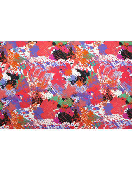 Tissu Gabardine Viscose Imprimé Graff Rouge de Qualité, Tissu au mètre, Tissu pas cher - Alltissus.com