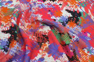 Tissu Gabardine Viscose Imprimé Graff Rouge de Qualité, Tissu au mètre, Tissu pas cher - Alltissus.com 2