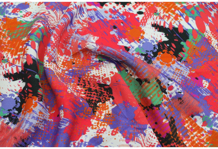 Tissu Gabardine Viscose Imprimé Graff Rouge de Qualité, Tissu au mètre, Tissu pas cher - Alltissus.com