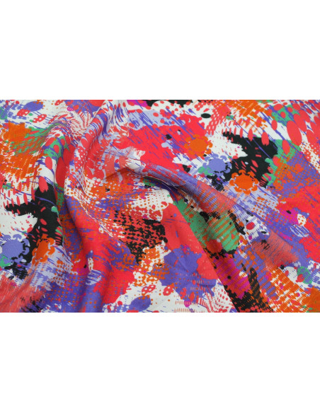 Tissu Gabardine Viscose Imprimé Graff Rouge de Qualité, Tissu au mètre, Tissu pas cher - Alltissus.com