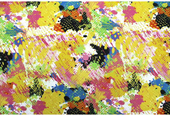 Tissu Gabardine Viscose Imprimé Graff Jaune de Qualité, Tissu au mètre, Tissu pas cher - Alltissus.com