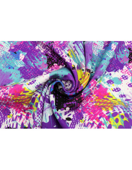 Tissu Gabardine Viscose Imprimé Graff Violet de Qualité, Tissu au mètre, Tissu pas cher - Alltissus.com