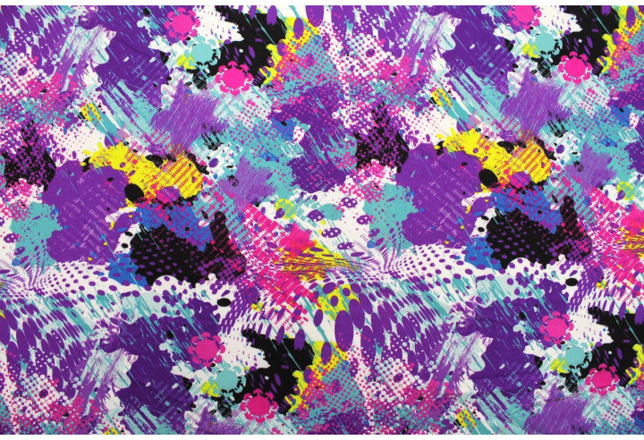 Tissu Gabardine Viscose Imprimé Graff Violet de Qualité, Tissu au mètre, Tissu pas cher - Alltissus.com