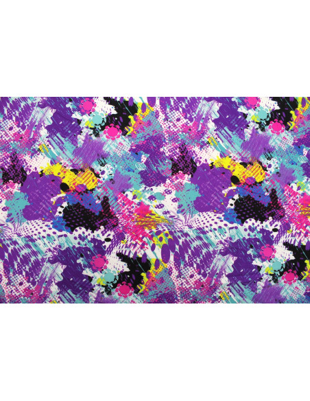Tissu Gabardine Viscose Imprimé Graff Violet de Qualité, Tissu au mètre, Tissu pas cher - Alltissus.com