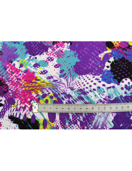 Tissu Gabardine Viscose Imprimé Graff Violet de Qualité, Tissu au mètre, Tissu pas cher - Alltissus.com