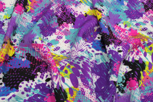 Tissu Gabardine Viscose Imprimé Graff Violet de Qualité, Tissu au mètre, Tissu pas cher - Alltissus.com 2