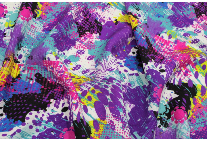 Tissu Gabardine Viscose Imprimé Graff Violet de Qualité, Tissu au mètre, Tissu pas cher - Alltissus.com
