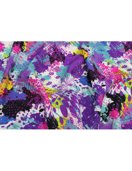 Tissu Gabardine Viscose Imprimé Graff Violet de Qualité, Tissu au mètre, Tissu pas cher - Alltissus.com
