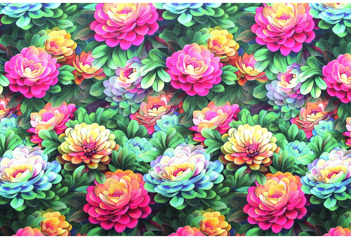 Tissu Gabardine Viscose Imprimé Fleur Rosa Fuchsia de Qualité, Tissu au mètre, Tissu pas cher - Alltissus.com
