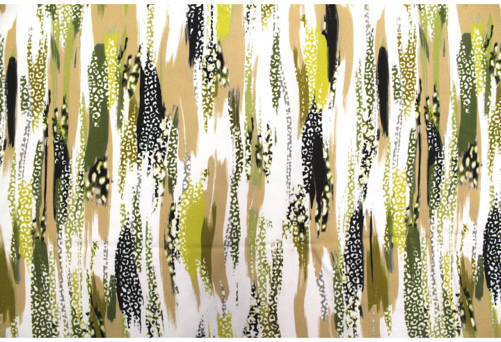 Tissu Gabardine Viscose Imprimé Rayure Félin Vert Anis de Qualité, Tissu au mètre, Tissu pas cher - Alltissus.com
