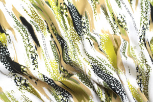 Tissu Gabardine Viscose Imprimé Rayure Félin Vert Anis de Qualité, Tissu au mètre, Tissu pas cher - Alltissus.com 2