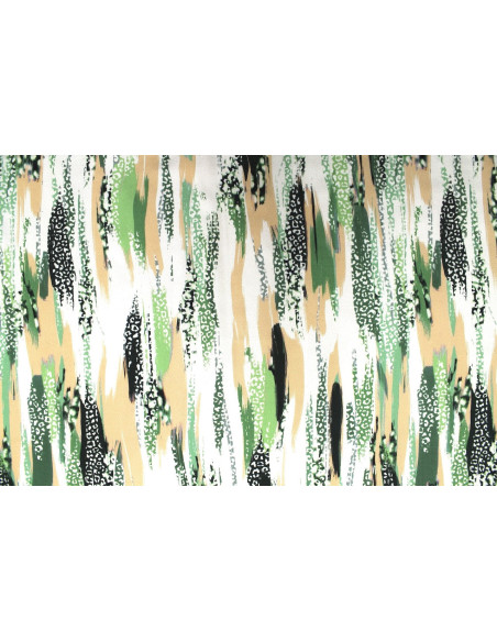 Tissu Gabardine Viscose Imprimé Rayure Félin Vert Drapeau de Qualité, Tissu au mètre, Tissu pas cher - Alltissus.com