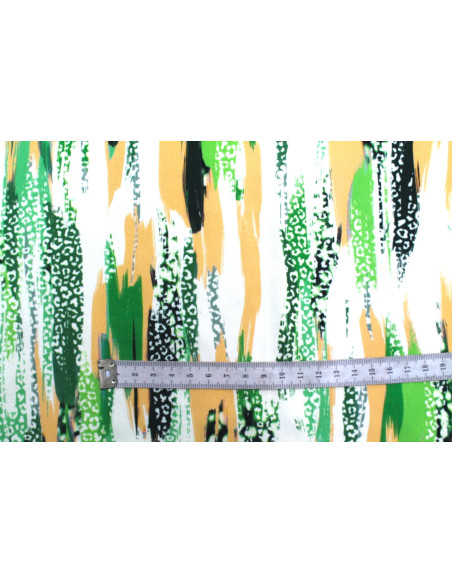 Tissu Gabardine Viscose Imprimé Rayure Félin Vert Drapeau de Qualité, Tissu au mètre, Tissu pas cher - Alltissus.com