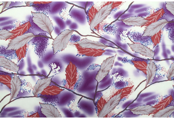 Tissu Gabardine Viscose Imprimé Feuille Plume Bleu de Qualité, Tissu au mètre, Tissu pas cher - Alltissus.com