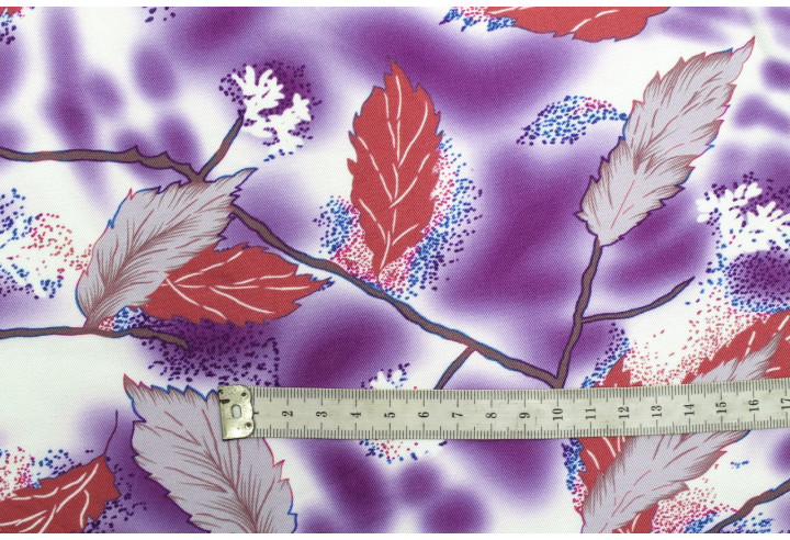 Tissu Gabardine Viscose Imprimé Feuille Plume Bleu de Qualité, Tissu au mètre, Tissu pas cher - Alltissus.com