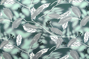 Tissu Gabardine Viscose Imprimé Feuille Plume Canard de Qualité, Tissu au mètre, Tissu pas cher - Alltissus.com 2