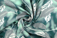 Tissu Gabardine Viscose Imprimé Feuille Plume Canard de Qualité, Tissu au mètre, Tissu pas cher - Alltissus.com