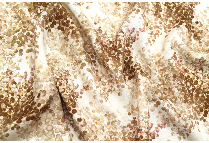 Tissu Gabardine Viscose Imprimé Buisson Beige de Qualité, Tissu au mètre, Tissu pas cher - Alltissus.com