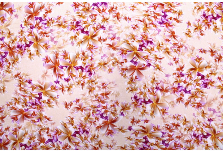 Tissu Gabardine Viscose Imprimé Fleur Cassandra Beige de Qualité, Tissu au mètre, Tissu pas cher - Alltissus.com