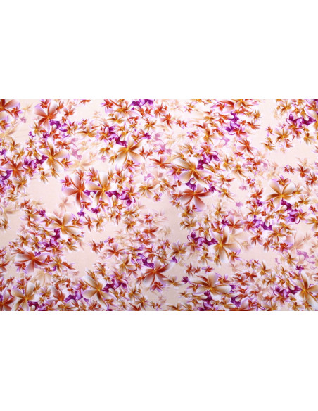 Tissu Gabardine Viscose Imprimé Fleur Cassandra Beige de Qualité, Tissu au mètre, Tissu pas cher - Alltissus.com
