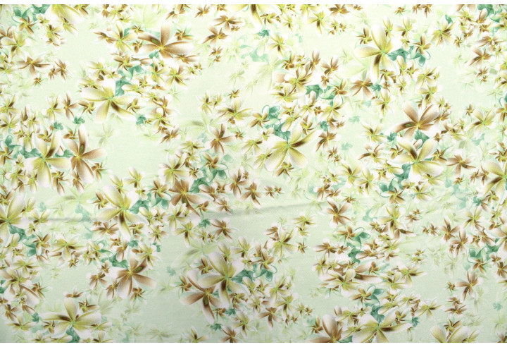 Tissu Gabardine Viscose Imprimé Fleur Cassandra Vert de Qualité, Tissu au mètre, Tissu pas cher - Alltissus.com