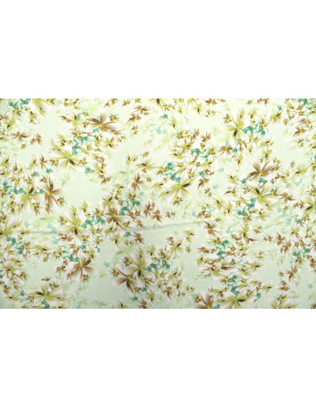 Tissu Gabardine Viscose Imprimé Fleur Cassandra Vert de Qualité, Tissu au mètre, Tissu pas cher - Alltissus.com