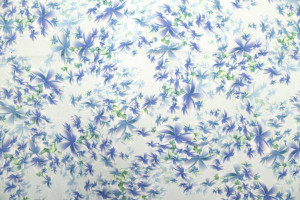 Tissu Gabardine Viscose Imprimé Fleur Cassandra Turquoise de Qualité, Tissu au mètre, Tissu pas cher - Alltissus.com 2